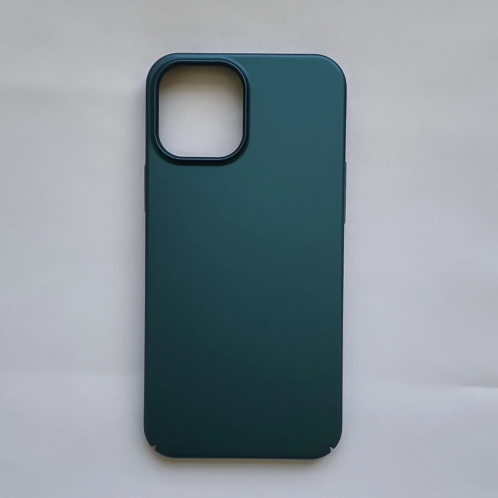 iPhone 12 Pro Max Cell Phone Case, Peacock Blue color w/screen protecto